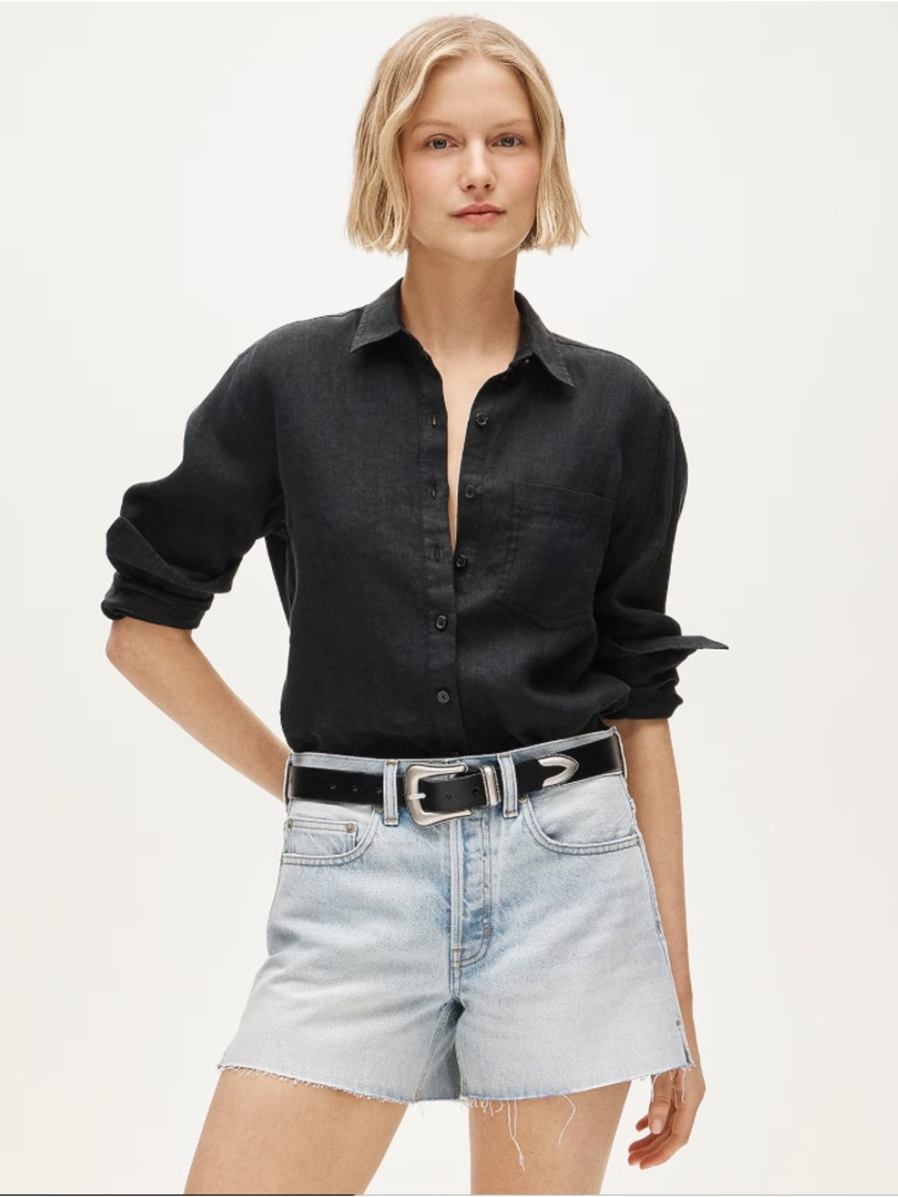 J. Crew Mid-Rise A-Line Denim Shorts - Macy Wash